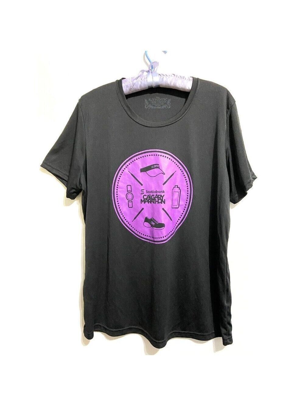 Calgary Marathon 10K Women's Tee Size XL Black